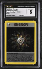 CGC 8 Rainbow Energy 2000 Team Rocket 17/82 Holo Pokemon Card