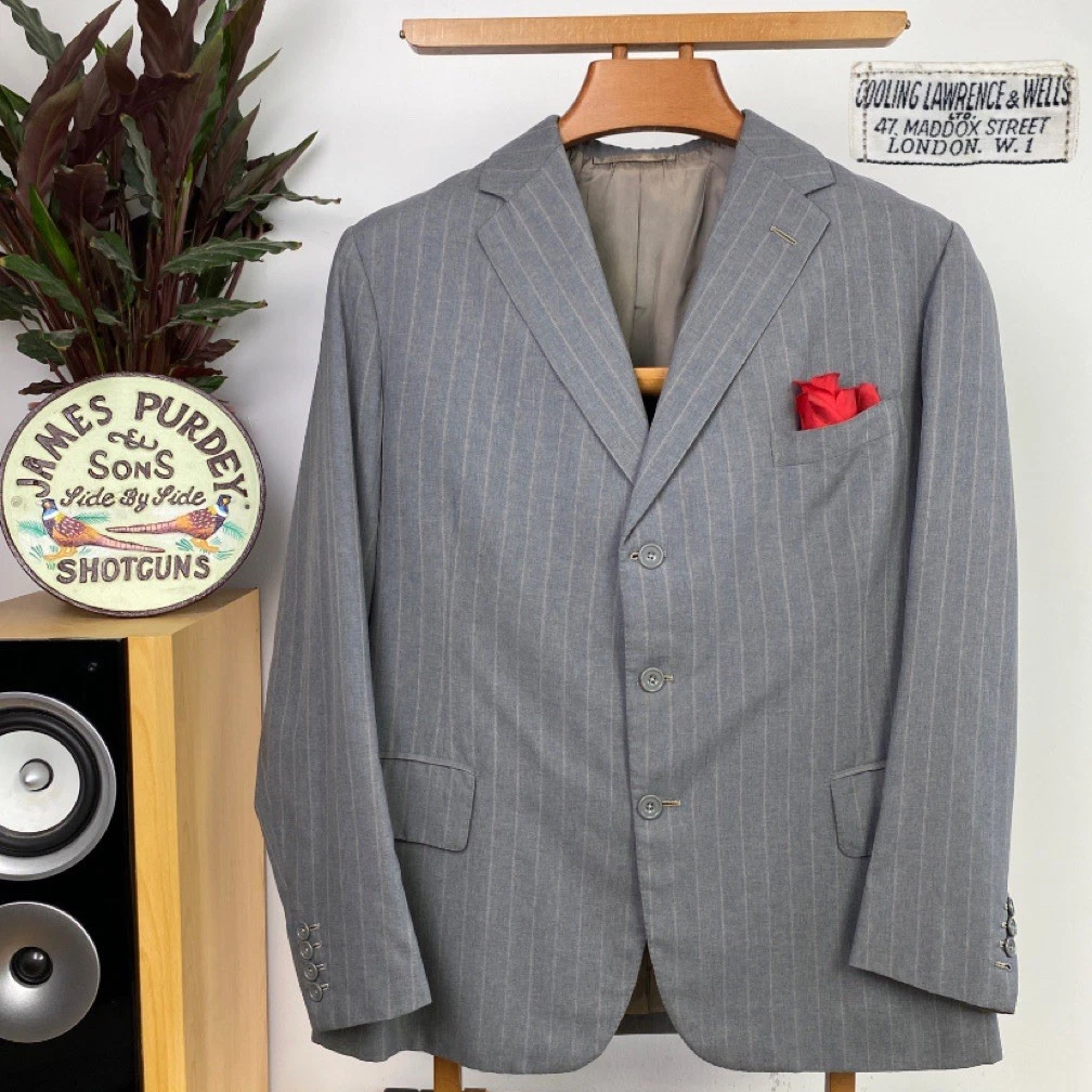 Cooling, Lawrence & Wells Savile Row Fully BESPOKE Stripe (38S) Jacket Blazer