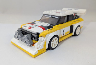 LEGO 76897 - 1985 Audi Sport Quattro S1 Rally Fahrzeug Modell zusammengebaut