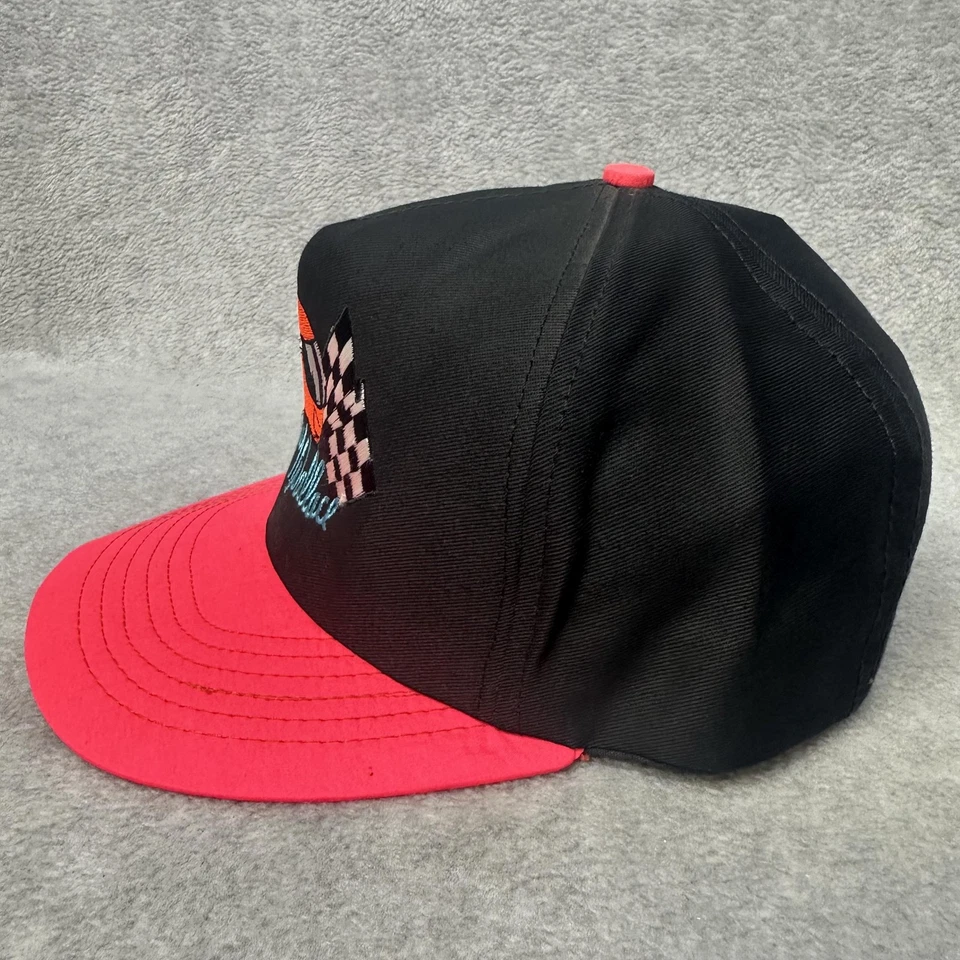 Gorra Kenny Wallace de colección espalda a presión negra roja NASCAR carreras para hombre años 90 Foto 3 de 4