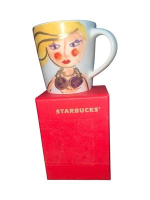 Starbucks 2015 Siren Mermaid Seahorse  Art Demitasse Espresso Mini Mug Cup 3oz