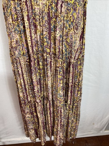 FREE PEOPLE Valerie floral Printed BOHO Maxi Dress Size LG Flowy romantic - Bild 3 von 9