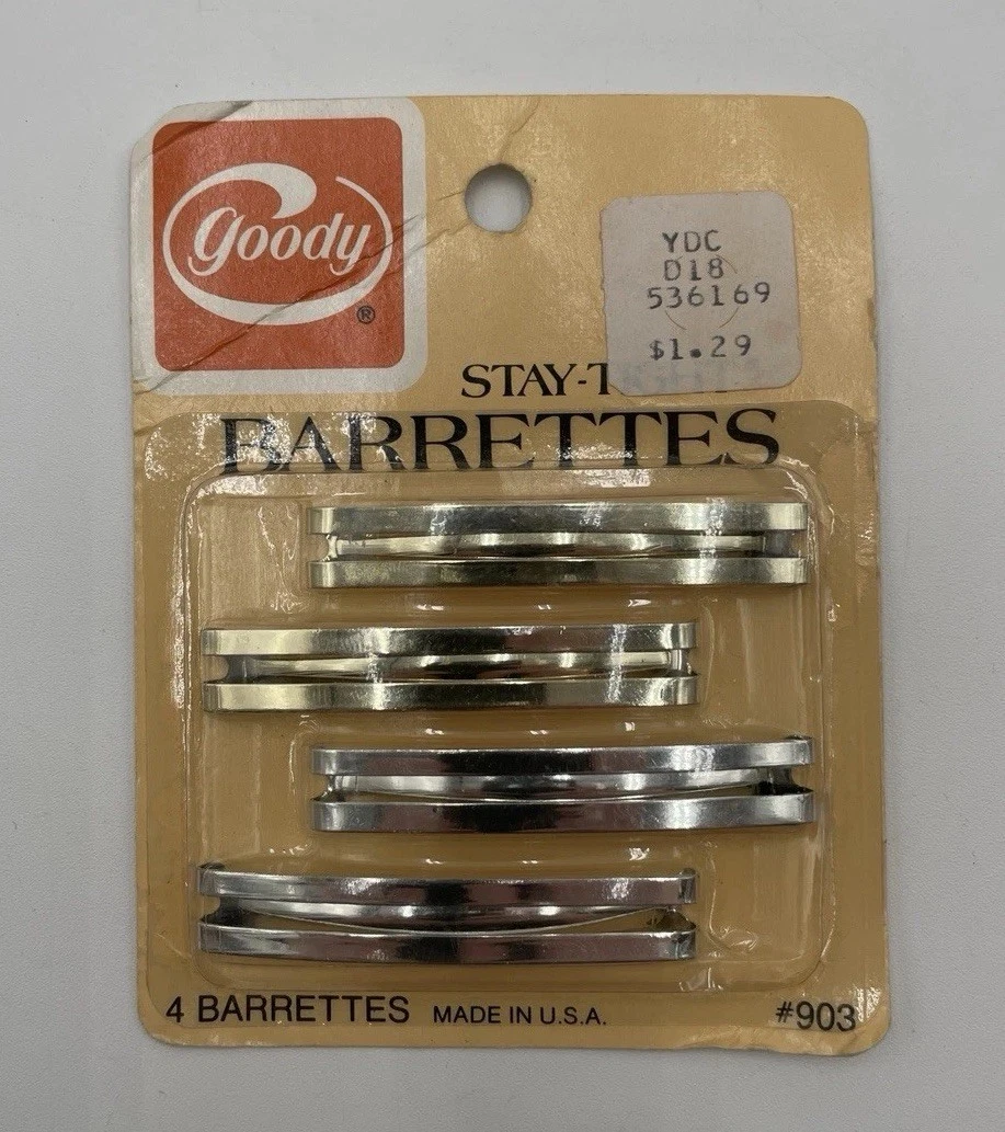 Vintage Goody Stay Tight Metal Barrettes‎ 2.5\