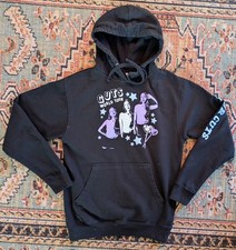 Olivia Rodrigo GUTS World Tour Dateback Hoodie Unisex sz S Black Graphic Print
