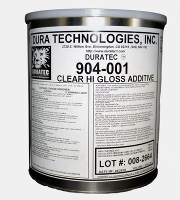 NEW 904-001 Duraτec Clear Hi-Gloss Additive for Gelcoat 1 Gallon Marine Finish