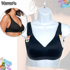 NWT Warner's S No Side Effects Wirefree Lightly Lined T-Shirt Bra RA2231A Black