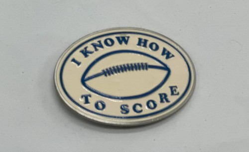 Vintage Football Theme I Know How to Score Belt Buckle 3"