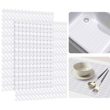 Bligli 2-Pack Kitchen Sink Mat: PVC Adjustable Sink Protector Sink liner Pad