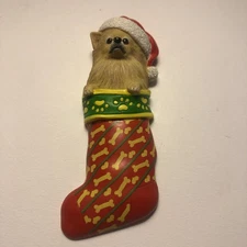 Willabee & Ward Magnet Dog W&W MBI Pomeranian Christmas Stocking Xmas Pet Bones