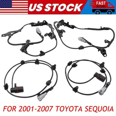 4PCS ABS Wheel Speed Sensor Front Rear Right & Left For 2001-2007 Toyota Sequoia