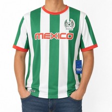 NEW Mexico Jersey Mens XL Green White Game Of The World Xcelsius Stretch Drytec