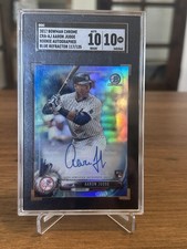2017 Bowman Chrome Rookie Autographs Aaron Judge Blue Refractor /125 (AU, RC)