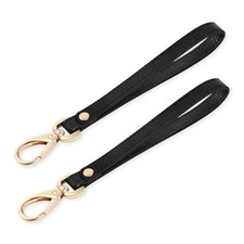 Genuine Leather Keychain,Wristlet Hand Strap, for Key Wallet Purse 1 Black