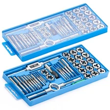 80 Pcs Tap and Die Set in SAE and Metric Sizes Standard With Coarse Fine Thread