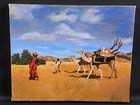 Quadro Orientalista XX Secolo Carovana Dromedari Sahel Tchad Niger Cameroun