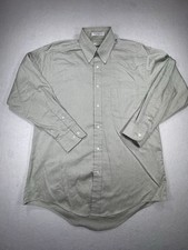 Enro Ultra Pinpoint Dress Shirt 15.5 32/33 Gray Button Front Men
