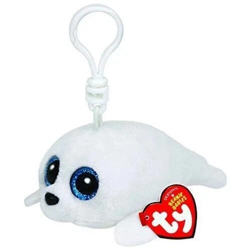 Ty Beanie Boo Boos 36624 Icy the White Seal Key Clip 9cm ****NEW