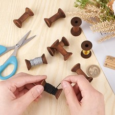 20Pcs Antique Wooden Empty Spools 1.57 Empty Thread Spools Wooden Ribbon Spool