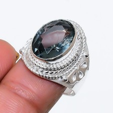 London Blue Topaz Gemstone 925 Sterling Silver Jewelry All Size Ring For Gift