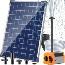 Solar Fountain Pump, 25W Solar Water Pump 410GPH Flow Adjustable, Pond Founta...