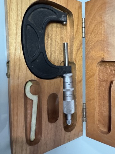 Scherr-Tumico Mikrometer Präzisionsmesswerkzeug Instrument mit Holzkoffer - Bild 2 von 12