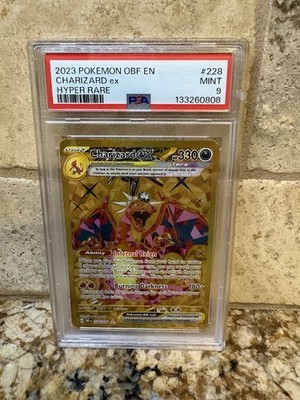 PSA 9 Charizard ex 223/197 Gold Hyper Rare - Pokemon Obsidian