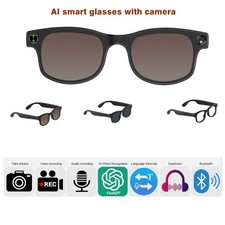 Image and video translate AI smart glasses with camera and Mircophone