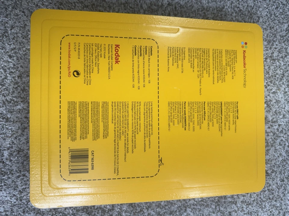 Kodak 10B 10C Black Color Ink Cartridges Lot for ESP Printers New Sealed Genuine - Image 2 of 4