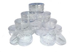 12pcs Travel Containers For Toiletries, 5ml Clear Round Sample Pots Travel