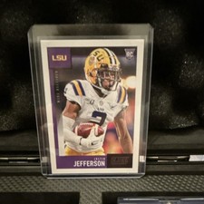 Panini 2020 Score Justin Jefferson #430 LSU Tigers Rookie Football Card. rookie card picture