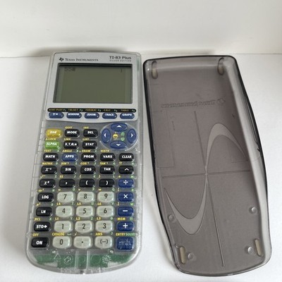 Texas Instruments TI-83 Plus Silver Edition Clear Graphing Calculator w/ Cover