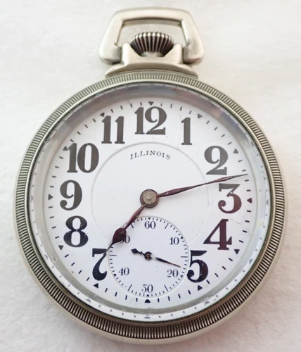 ANTIQUE 16s ILLINOIS BUNN SPECIAL 21 JEWEL 21J RAILROAD POCKET WATCH