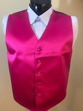 New Men's Solid Satin Vest - Formal, Dress, Wedding, Prom Size M