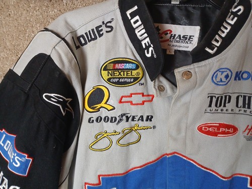 Vintage Jimmie Johnson Lowes NASCAR Racing Jacket Men's Large Y2K Skater Baggy - Picture 4 of 12