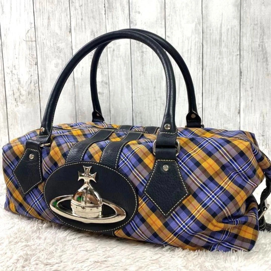 Vivienne Westwood Boston bag Tartan check multi Big orb outlet F/S