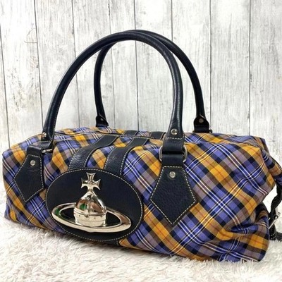 Vivienne Westwood Boston bag Tartan check multi Big orb outlet F/S