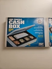 MMF Industries Steel Low Profile Cash Box with Security Lock 2 Keys