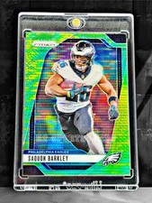 SAQUON BARKLEY RARE REFRACTOR NEON GREEN PRIZM HOLO Pulsar Parallel - EAGLES