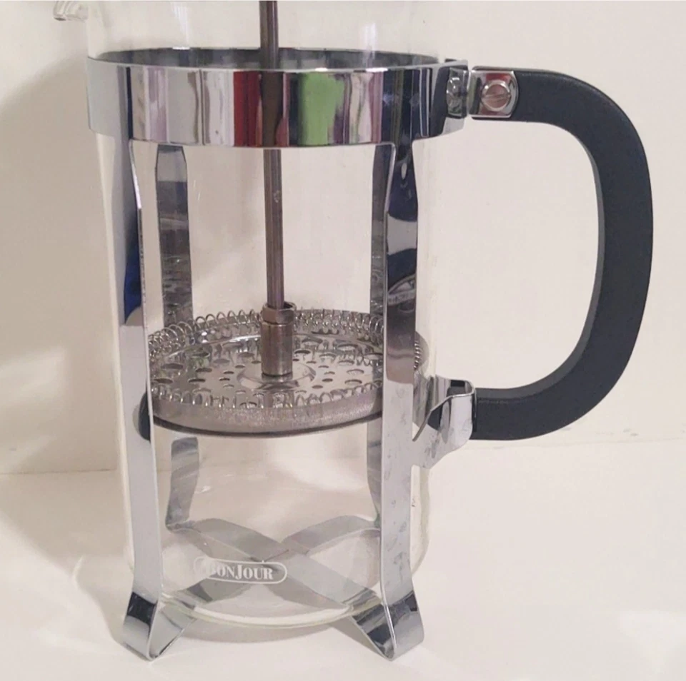 Cafetera prensa francesa BonJour | Diseño de 8 tazas de acero inoxidable y negro | Estilo 1008 Foto 4 de 4