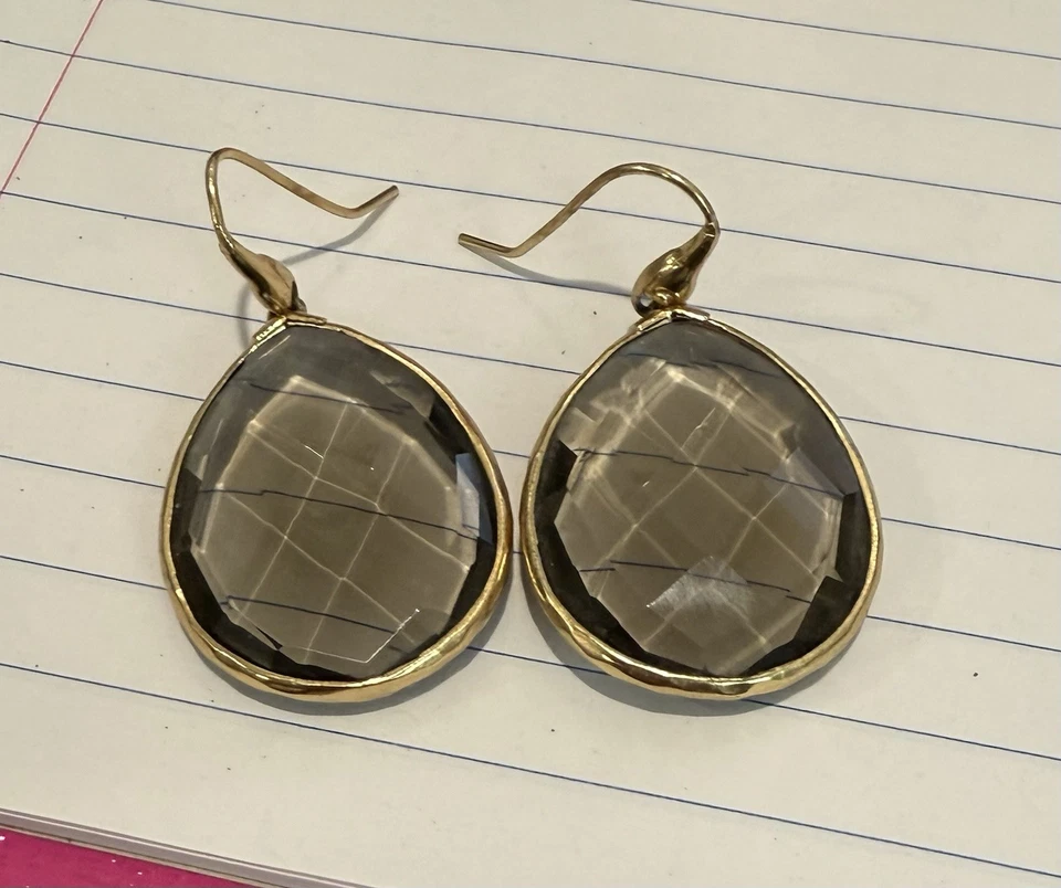 Pendientes colgantes de piedra de serenidad Stella & Dot de vidrio rutilado Foto 2 de 2