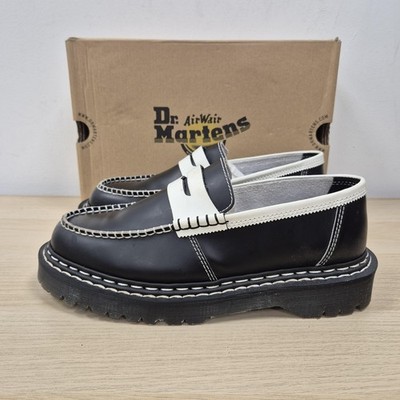 Dr Martens Penton DS Halbschuhe Herren schwarz weiß Leder Bex Größe UK 9 Plateau