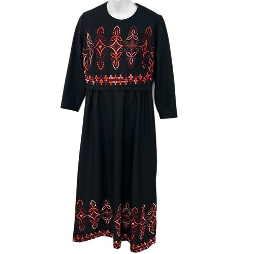 Vintage 1970s Morrocan Embroidered Dress