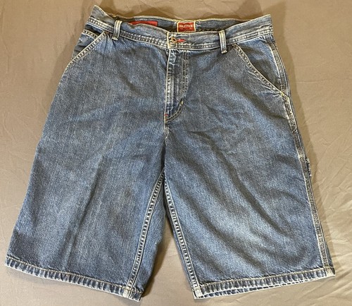 Tommy Hilfiger Shorts Mens 33 Red Label Blue Denim Carpenter Fit