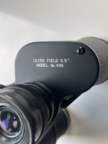 Pentax 595 PRISM 12 X 50 Field 5.5 Coated Optics Binoculars Soft Case Caps Japan - Picture 7 of 19