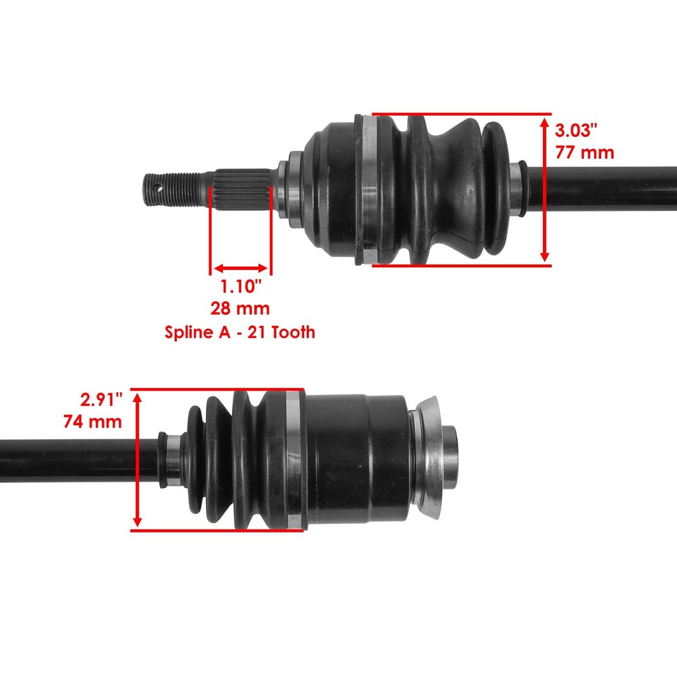 Rear Left & Right CV Axles For Arctic Cat 250 2×4 / 4×4 (1999-2002) – Caltric AX195A1006