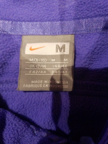 Nike Livestrong Purple & Yellow Fleece Jacket Womens Size Medium 8-10 - Picture 4 of 4