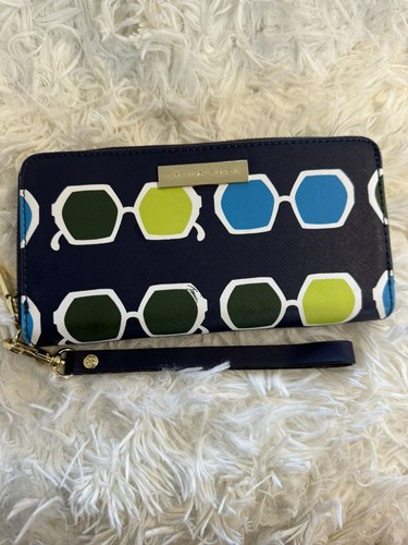 Trina Turk Sunglasses Wallet Wristlet Navy New NWT Beachy Summer Retro Resort - Picture 2 of 15