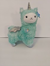 FAO Schwarz Glow Brights Aqua Llamacorn Plush Stuffed Animal Lights Up Sounds