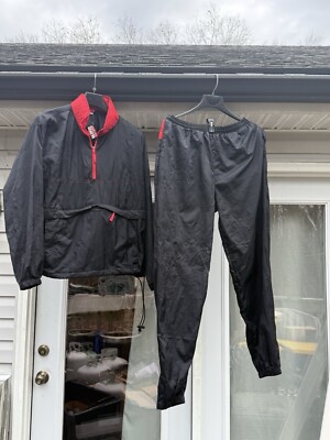 Marlboro Gear '99 Windbreaker XL + Pants L Track Suit Men's  XL/L  Black & Red