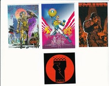  ZESTAW 4 NAKLEJEK WINYLOWYCH STERANKO 3 1/2 "X 2 1/2" CZERWONY PRZYPŁYW, USA1, TALON,+